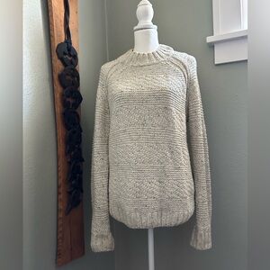 Prana Nemma Mock Neck Knit Sweater in Oatmeal